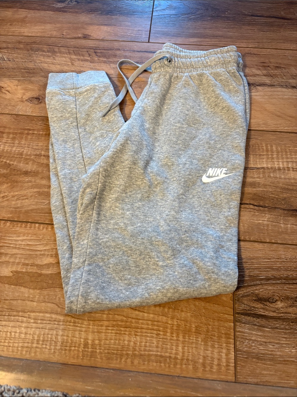 Nike Grey Women's Track Joggers with White Logo